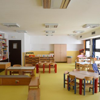 Λειτουργικά έπιπλα σε μια ομάδα παιδικών σταθμών