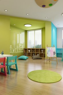 Πράσινη διακόσμηση παιδικών σταθμών