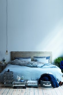 Υπνοδωμάτιο σε μπλε αποχρώσεις.