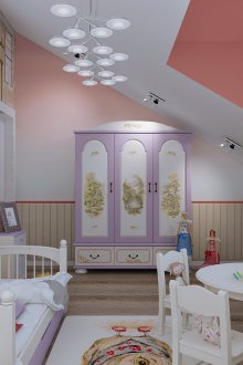 Παιδική σοφίτα για στυλ πρότυπων κοριτσιών