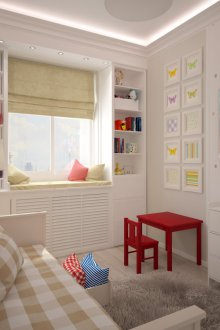 Quarto das crianças em branco Khrushchev