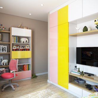 Παιδικό δωμάτιο στο Χρουστσόφ με έπιπλα γραφείου