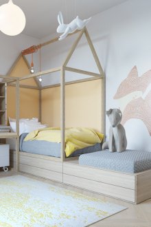 Παιδικό δωμάτιο στον Χρουστσόφ με μια φωτογραφία στον τοίχο