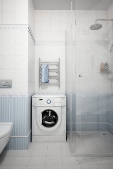 Πλυντήριο στο άνοιγμα στο μπάνιο