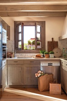 Σχεδιασμός μιας μικρής ρουστίκ κουζίνας