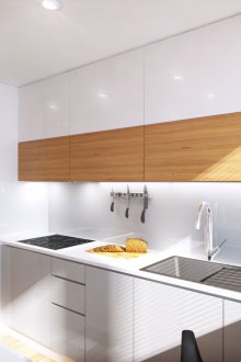 Γυαλιστερό σχέδιο κουζίνας