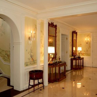 Σχεδιασμός διαδρόμου με ζωγραφισμένη αψίδα