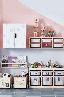 Αποθήκευση παιχνιδιών σε βρεφονηπιακό σταθμό για τρεις