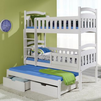 Παιδικό δωμάτιο για τρία παιδιά με συρτάρια