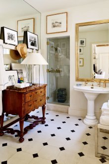 Εκλεκτικό μικρό μπάνιο