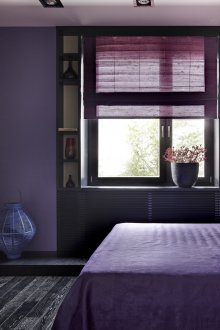 Κομμένο λιλά και μπεζ στην κρεβατοκάμαρα