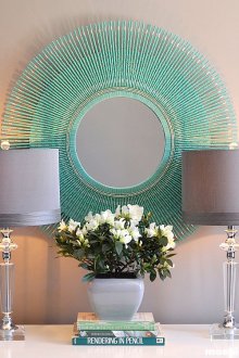 Διακόσμηση πλαισίου καθρέπτη σφαιριδίων