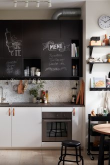 Βιομηχανικό στυλ κουζίνα 9 τετραγωνικών μέτρων