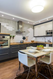 Κουζίνα 9 τ.μ. με δέρμα