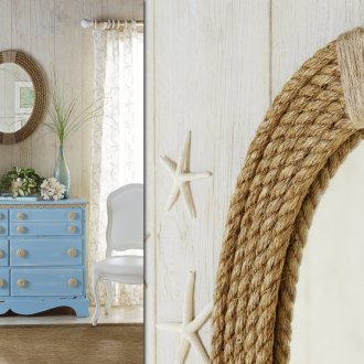 Διακόσμηση πλαισίου καθρέφτη με σχοινί