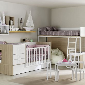 Παιδικό δωμάτιο για δύο αγόρια με σοφίτα