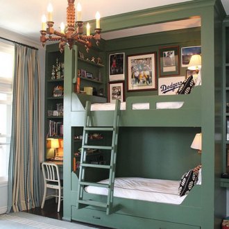 Σχεδιασμός παιδικού δωματίου για δύο αγόρια με ζωγραφισμένο κρεβάτι