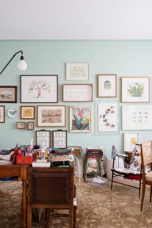 Σχεδιασμός ταπετσαρίας για διαμέρισμα στούντιο floral