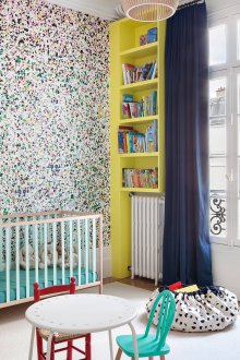 Σχεδιασμός ταπετσαρίας για ένα διαμέρισμα ενός δωματίου για παιδιά