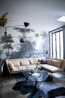 Σχεδιασμός ταπετσαριών καθιστικού δωματίου