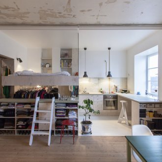 Ντουλάπα σε odnushka με δύο παιδιά