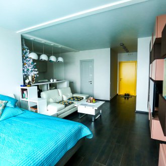 Στούντιο σχεδιασμού με παιδικό δωμάτιο