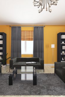 Πορτοκαλί-μαύρο σαλόνι