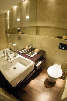 Σχεδιαστικές ιδέες για ένα μικρό λουτρό Stucco