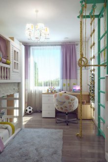 Παιδικά 10 τ.μ. με ταπετσαρία