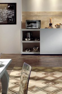 Συνδυάζοντας πλακάκια δαπέδου στην κουζίνα