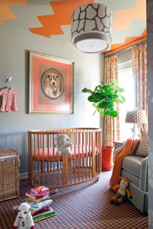 Chambre d'enfants dans un studio avec accents