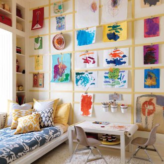 Παιδικό δωμάτιο σε ένα διαμέρισμα στούντιο με διακόσμηση