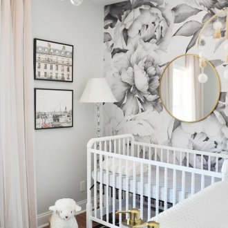 Παιδικό δωμάτιο σε στούντιο διαμέρισμα μονόχρωμο