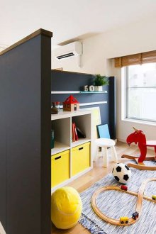 Το παιδικό δωμάτιο σε ένα διαμέρισμα στούντιο είναι ξεχωριστό