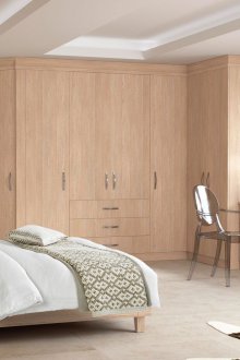 Γωνιακή ντουλάπα στην εσωτερική ντουλάπα του υπνοδωματίου