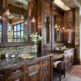 Ρουστίκ εσωτερικό μπάνιο