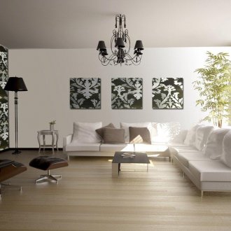 Patchwork συνδυασμός ταπετσαρίας στο σαλόνι