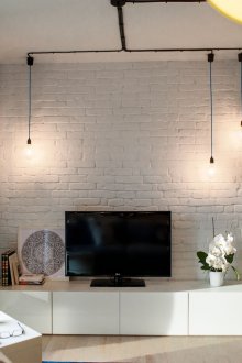 Σχεδιασμός διαμερίσματος στούντιο με καθιστικό