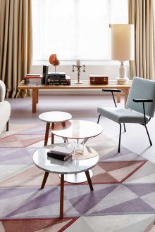 Σχεδιασμός διαμερίσματος στούντιο σε στυλ ρετρό