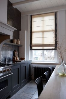 Fridge under the window with battery