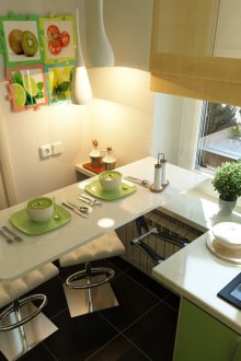 Ψυγείο κάτω από το παράθυρο με μετρητή μπάρας