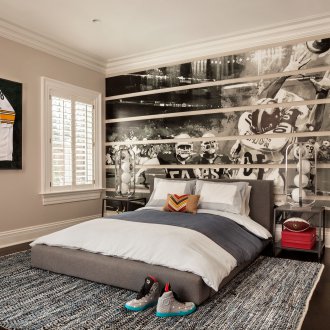 Σχεδιάστε ένα δωμάτιο για έναν έφηβο με ταπετσαρία φωτογραφιών