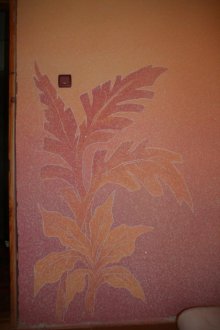 Σχέδια με υγρή ταπετσαρία με φύλλα