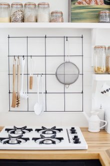Leuning voor de keuken zwart