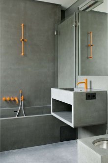 Σύγχρονο λουτρό στυλ με σκυρόδεμα