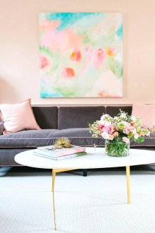 Ροδάκινο χρώμα στο εσωτερικό του Art Nouveau