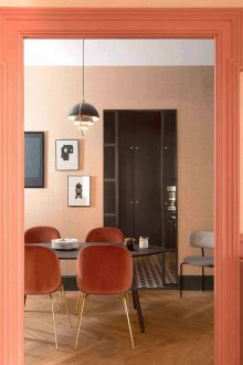 Πλάκες χρώματος ροδάκινου στο εσωτερικό