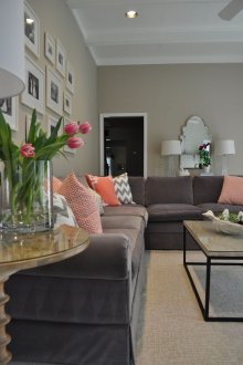 Ροδάκινο μαξιλάρια χρώματος στο εσωτερικό