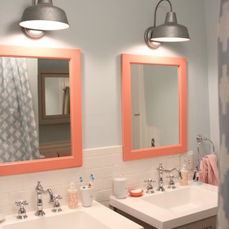 Ροδάκινο χρώμα πλαίσιο στο εσωτερικό