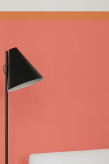 Ροδάκινο χρώμα των τοίχων στο εσωτερικό